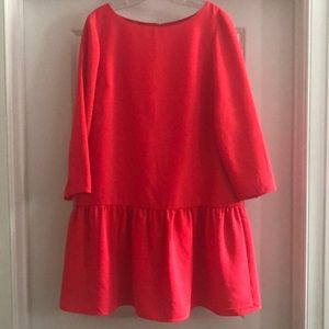 J.Crew Red Long Sleeve Dress